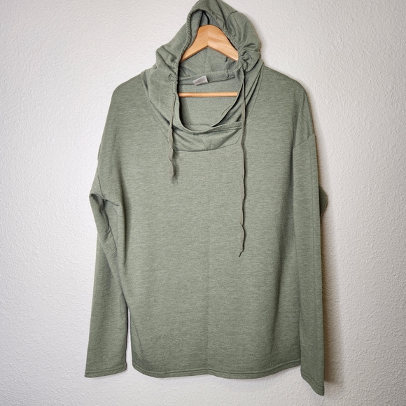 Athletic Works Tops - Athletic Works Olive Hoodie Top Size Large